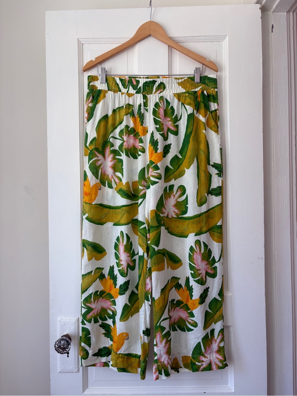 Tropical Print Wide Leg Pants - Picture 3 of 10